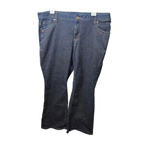 Lane Bryant Genius Fit Bootcut Jeans 20 Short Dark Wash Denim 5-Pocket Womens